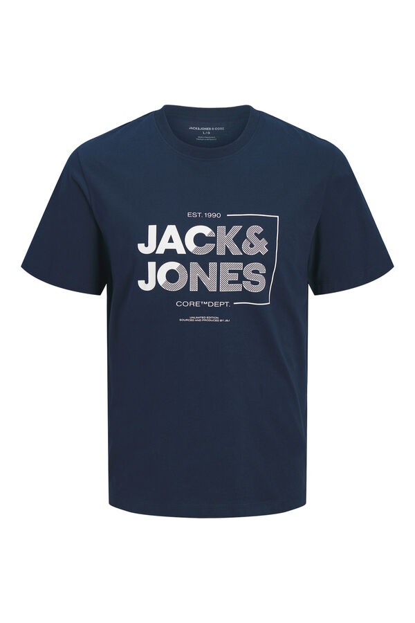 Jack & Jones Logo short sleeve T-shirt bleu
