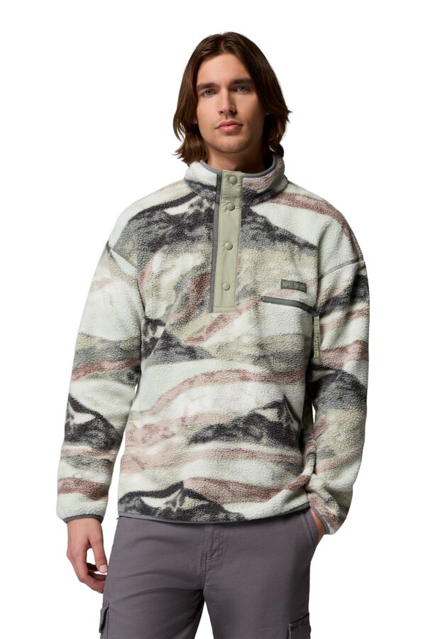 Columbia Fleecejacke mit Druckkn&ouml;pfen Gr&uuml;n