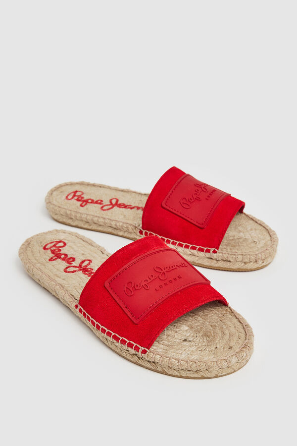 Springfield Sandálias rasas de camurça | Pepe Jeans vermelho