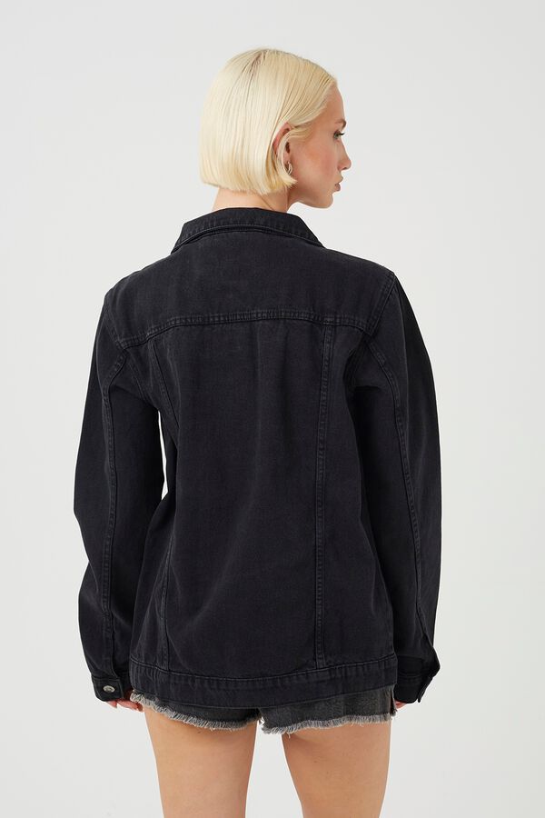 Brave Soul Cazadora vaquera oversize negro