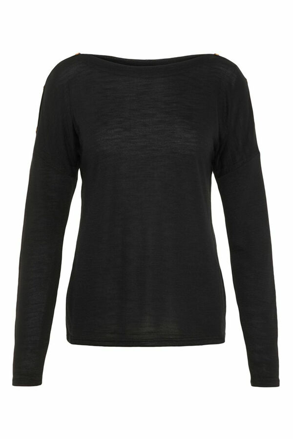 Springfield Long-sleeved round neck top black