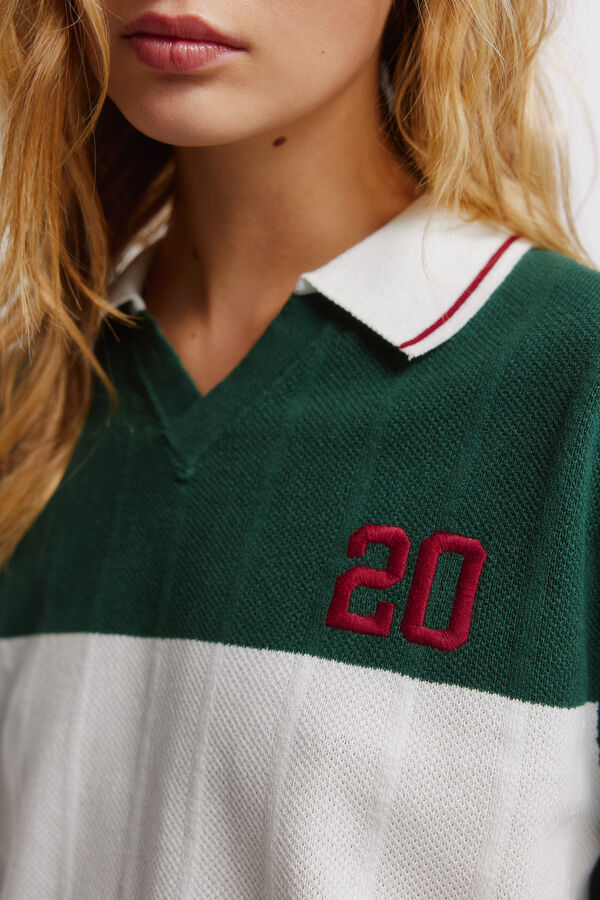 Springfield Polo desportivo com contraste verde