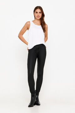 Springfield Faux leather trousers black