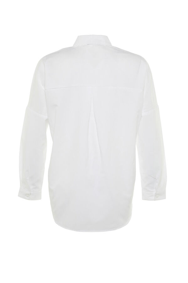 Trendyol Camisa oversize b&aacute;sica bege