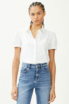 Springfield Short lacy blouse white
