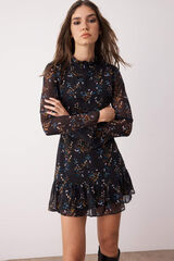 Trendyol Short high neck dress black