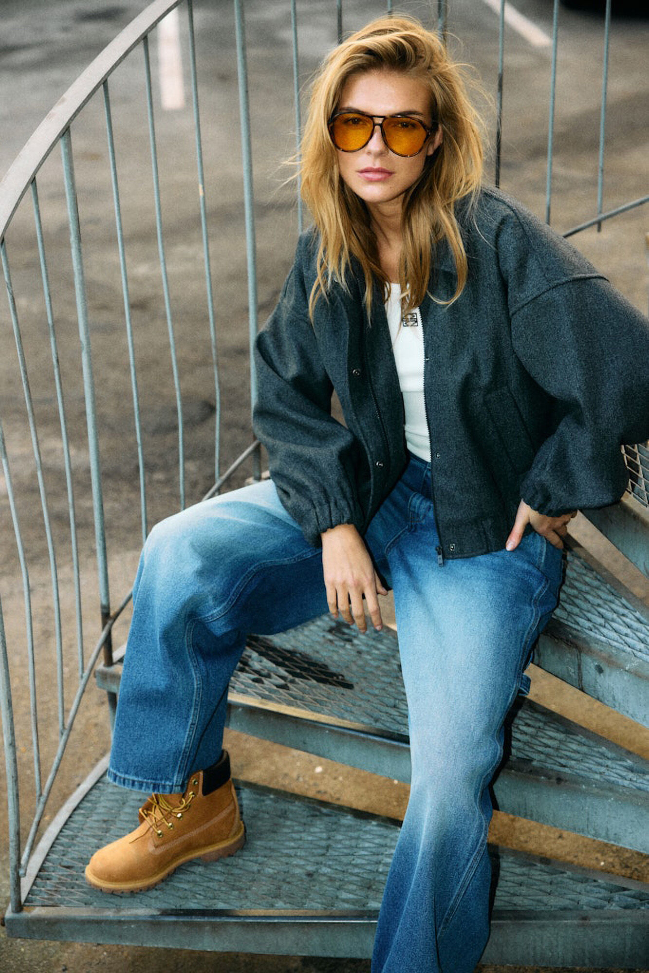 Noisy May T-shirt b&aacute;sica de manga comprida