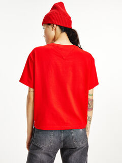 Springfield T-shirt Tommy Jeans com logo vermelho real