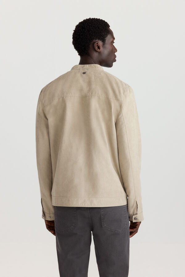 Springfield Faux suede jacket nude