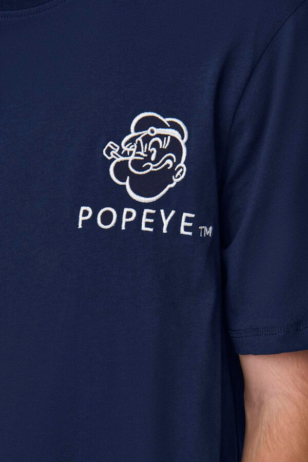 Springfield T-shirt manga curta Popeye marinho
