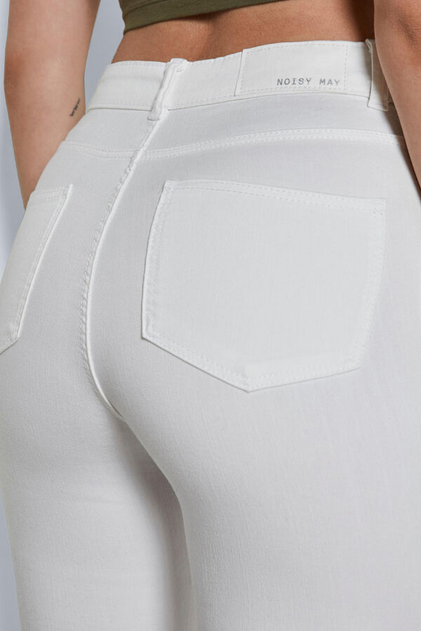 Springfield Tight fit bell-bottom trousers blanc
