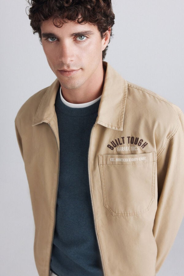 Springfield Washed cotton jacket brown