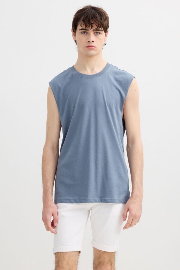 Inside Plain vest top grey