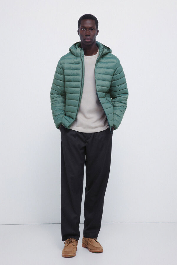 Springfield Chaqueta acolchada capucha verde