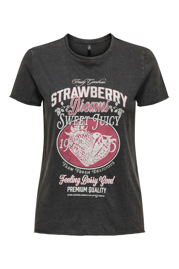 Only Printed short-sleeved T-shirt brown