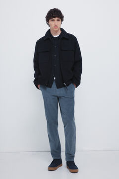 Springfield Udobne čino chino pantalone od pranog somot, uskog kroja