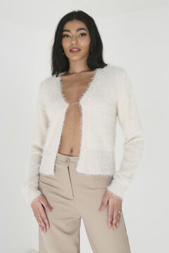 Springfield Fur jacket with chain fastening white