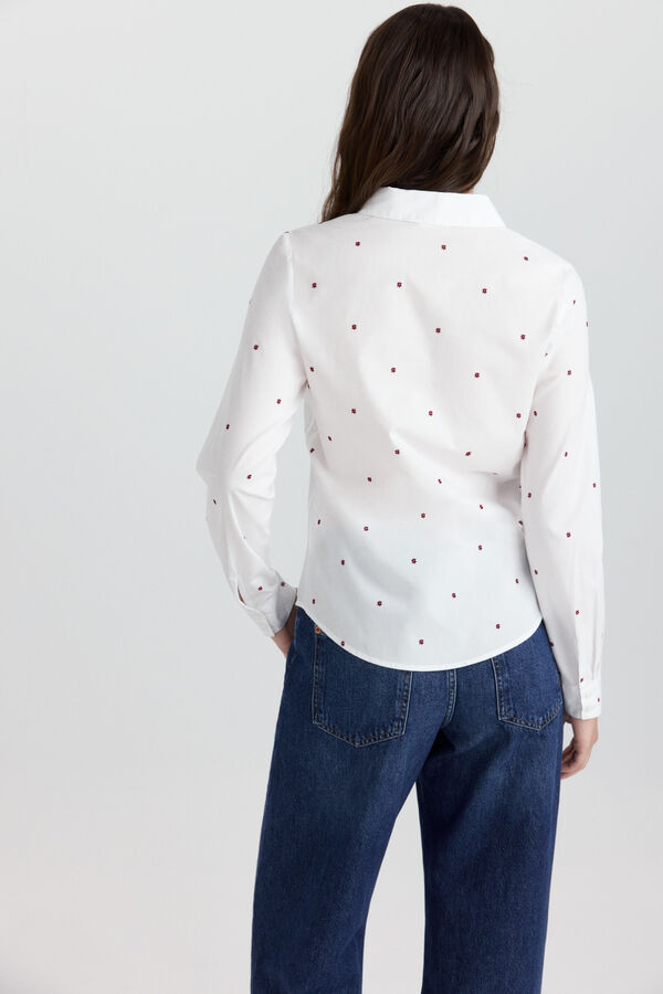 Springfield Embroidered pattern shirt white