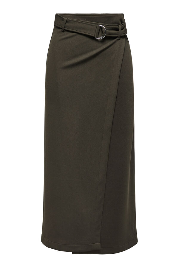 JDY Long wrap skirt nude