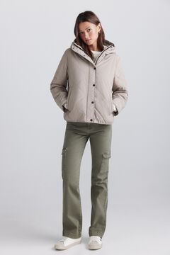 Springfield Puffer short jacket with hood nude