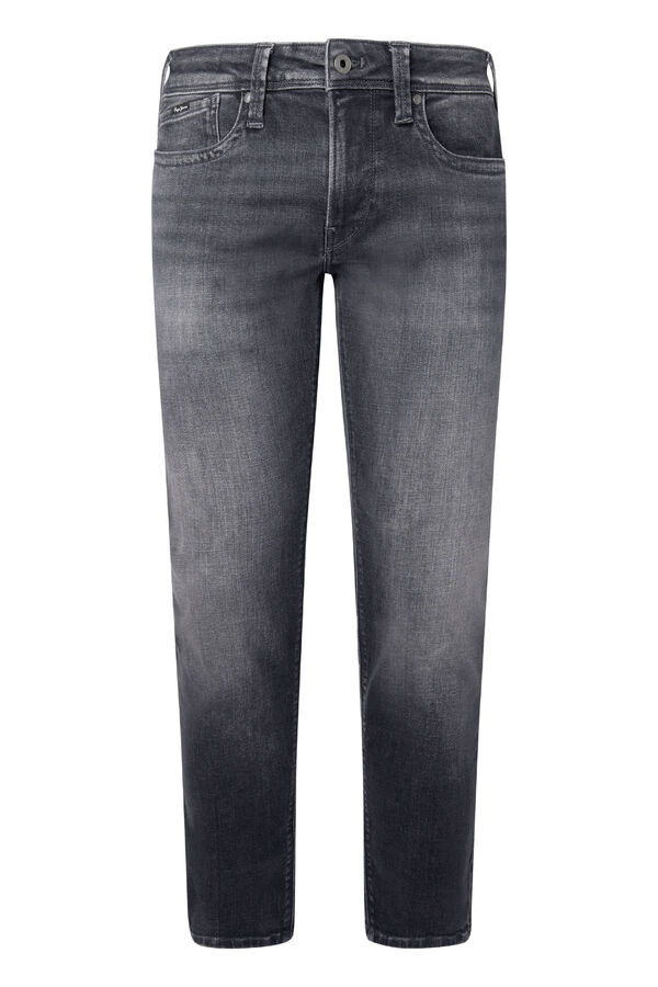 Springfield Hatch Slim Fit Low Waist Jeans gris oscuro