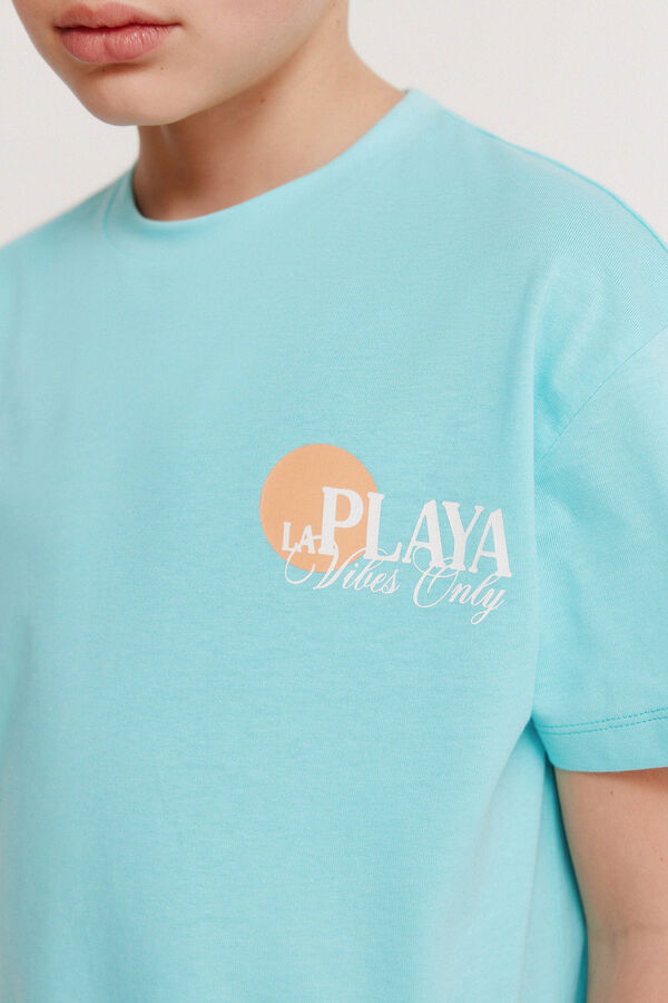 Springfield Kids Dečija majica kratkih rukava za plažu Crna