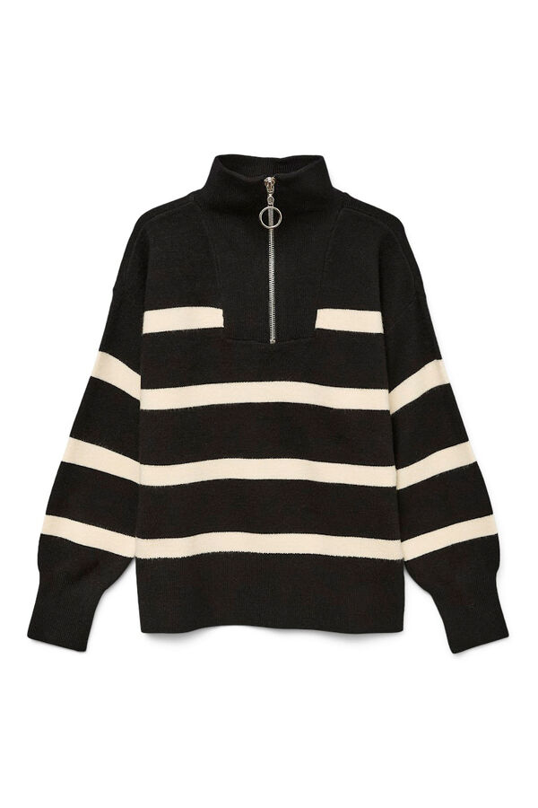 Vero Moda Girl Zip-up collar jumper black