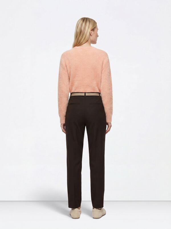 Tiffosi Mid-rise pleated trousers brown