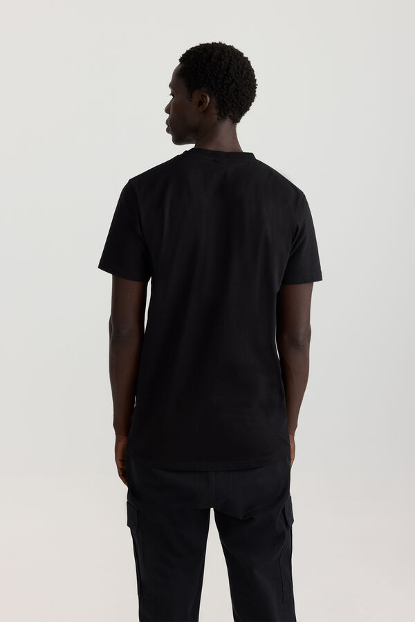 Springfield V-neck slim fit T-shirt black
