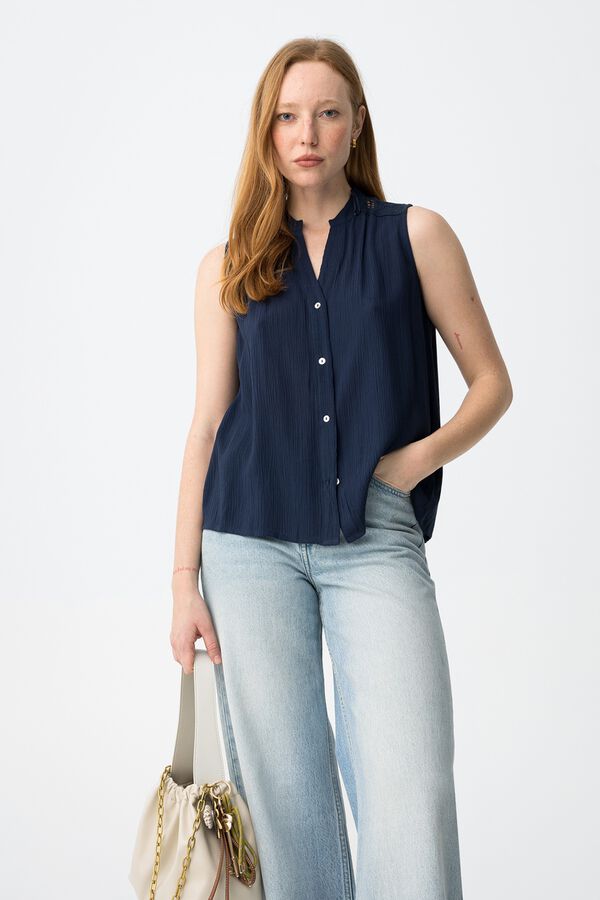 Tiffosi Top sin mangas azul