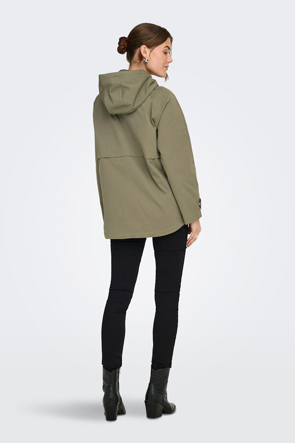 Only Chaqueta con capucha verde