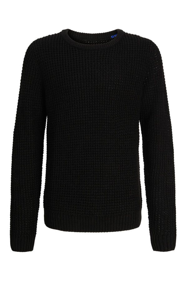 Jack & Jones Junior Su&eacute;ter b&aacute;sico de malha preto