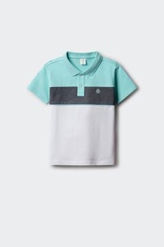 Springfield Kids Polo de menino em oxford de corte e costura
