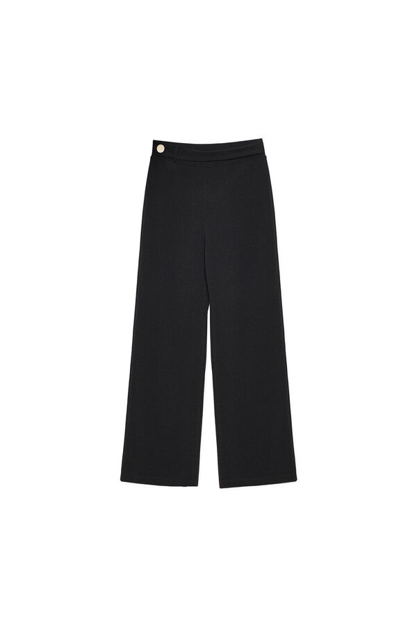 Inside Wide-leg trouser with buttons Crna