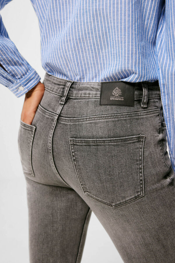 Springfield Jeans Kick Flare Lavagem Sustentável cinza