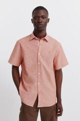Springfield Linen short sleeve shirt red