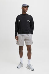 Jack & Jones Sudadera cropped athletic essentials negro