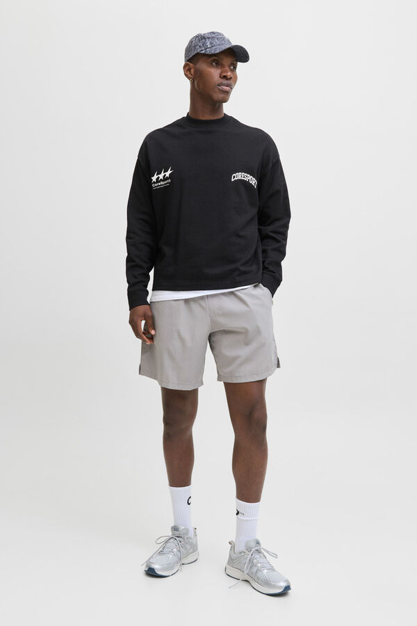 Jack & Jones Sudadera cropped athletic essentials negro