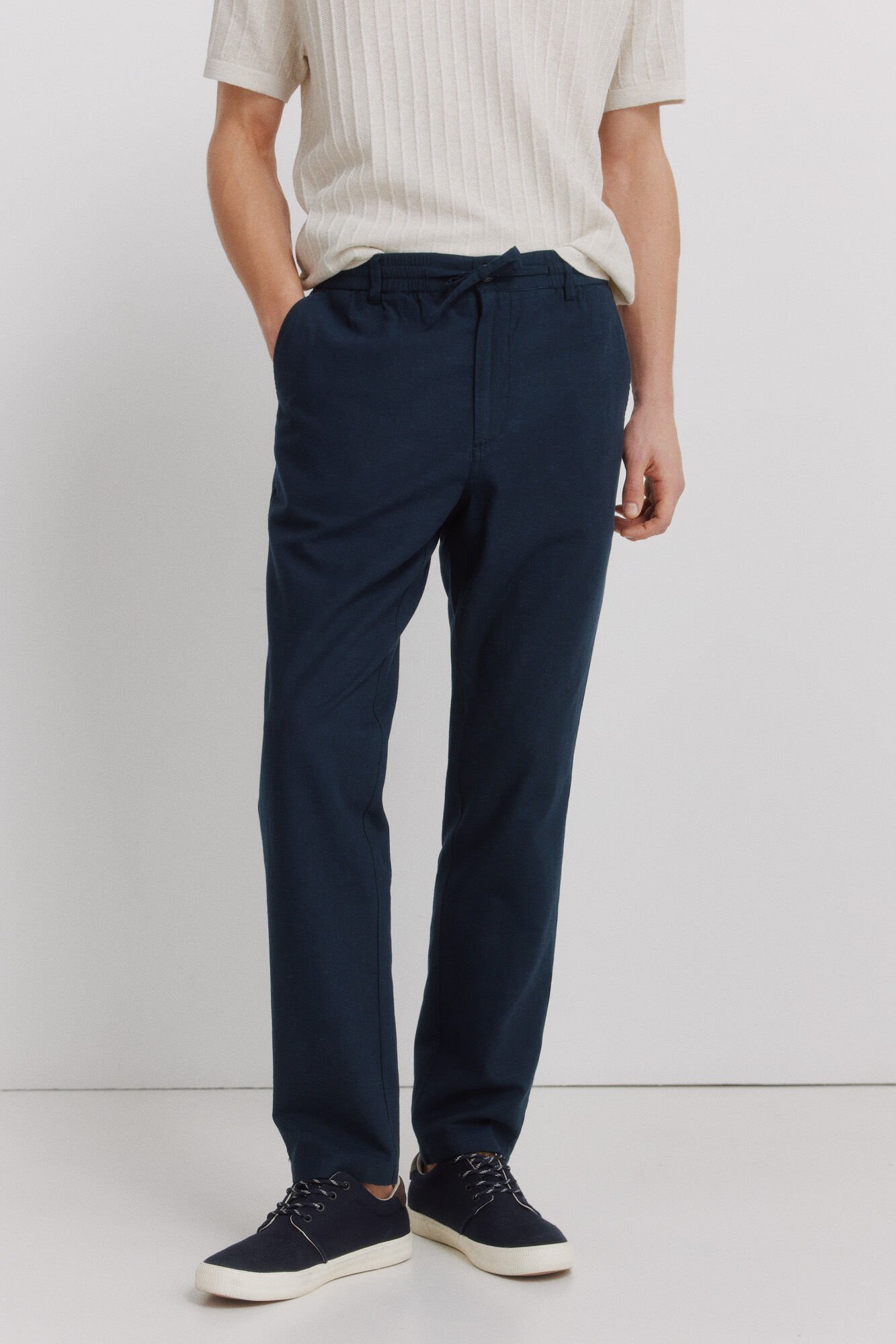 Springfield Linen comfort fit chinos