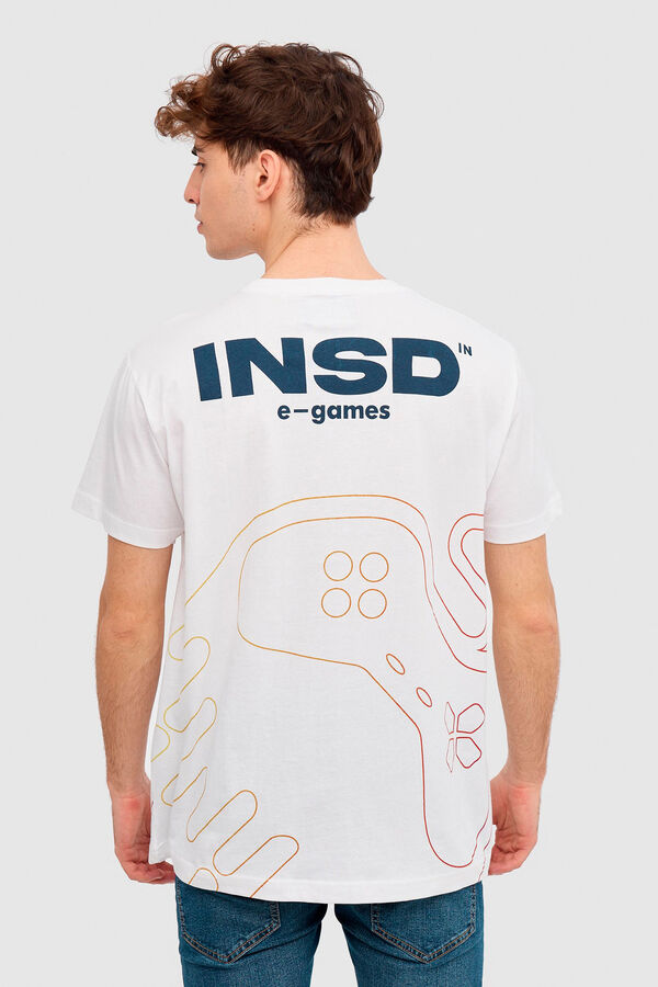 Springfield Gamer print T-shirt bijela