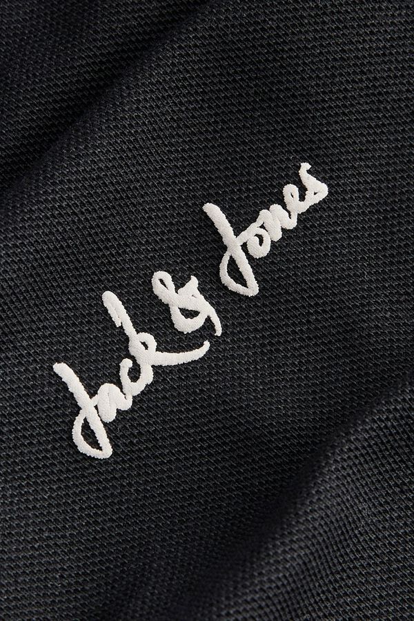 Jack & Jones PLUS Cotton piqu&eacute; polo shirt black