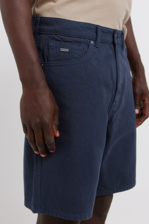 Springfield Washed straight fit Bermuda shorts blue