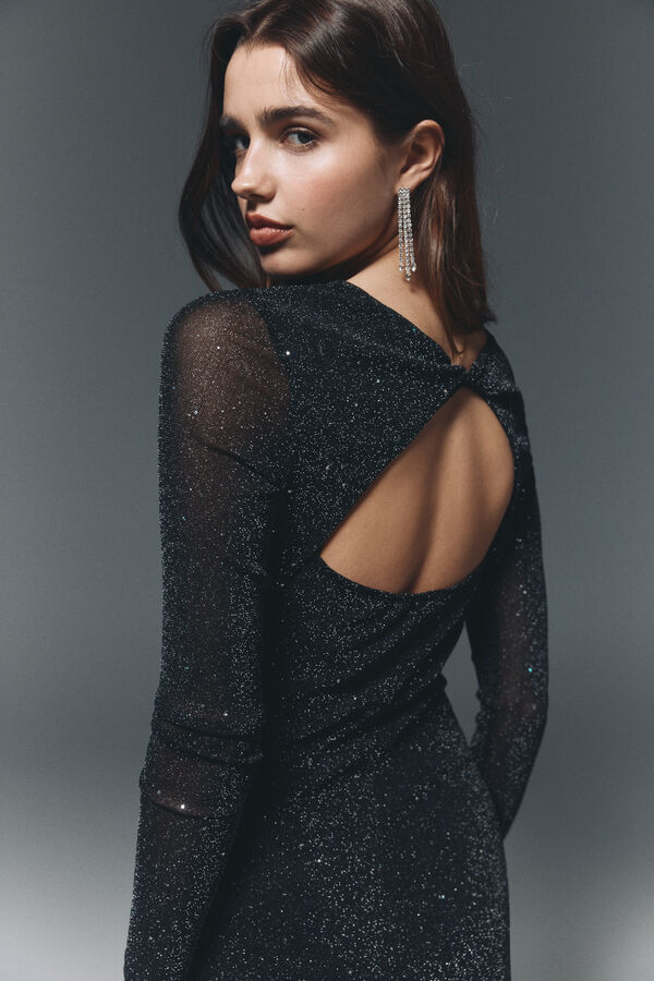 High Spirits Vestido Lustra preto