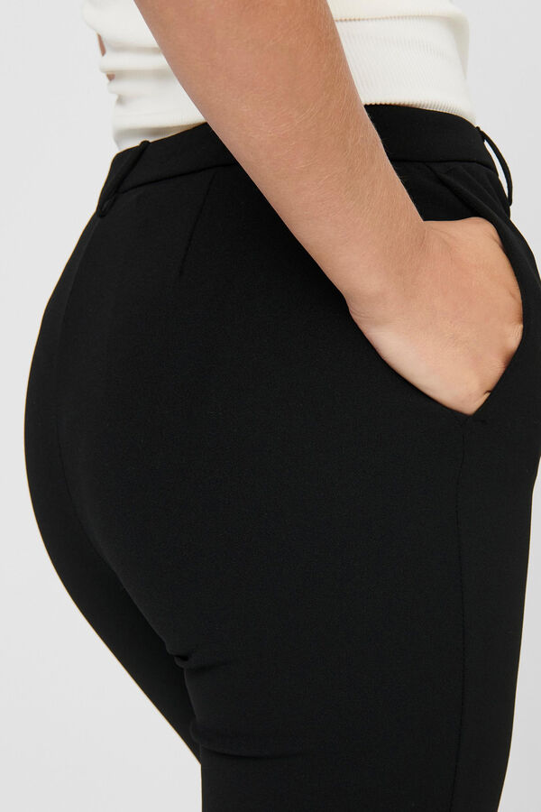 Springfield Straight trousers with medium waist noir