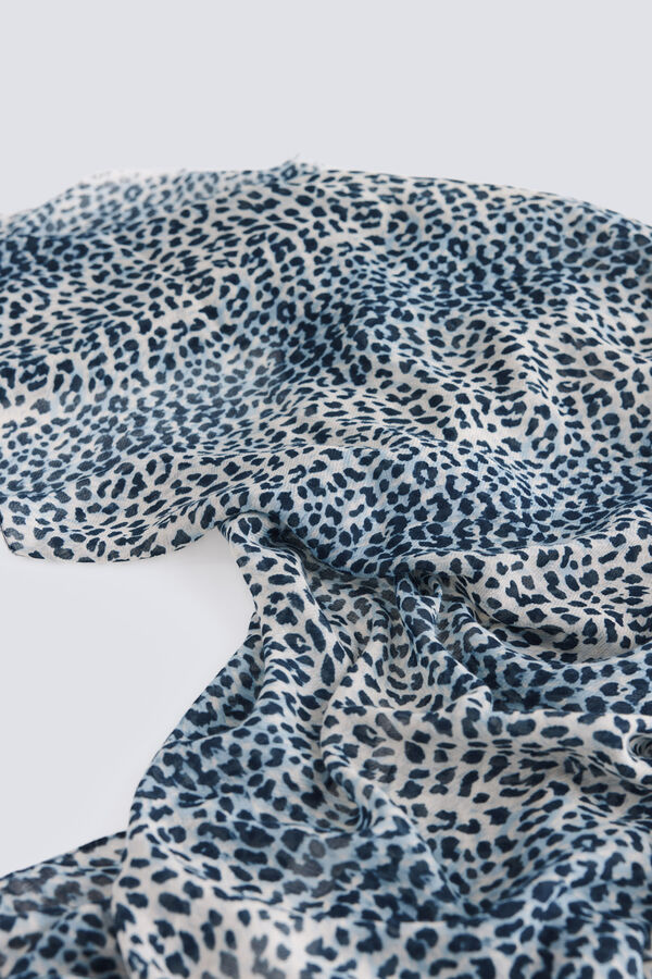 Springfield Animal print scarf blue
