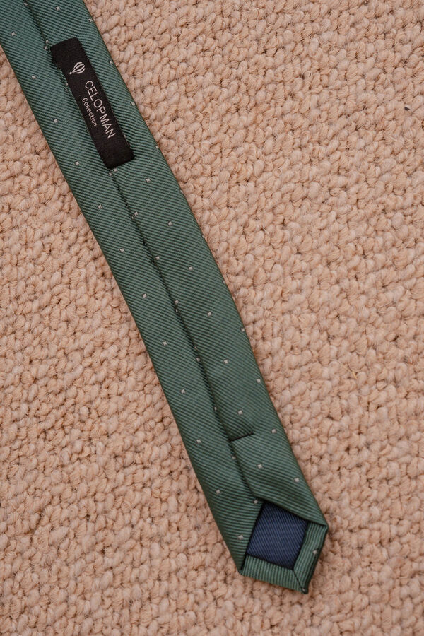 Celopman Corbata estilo jacquard verde