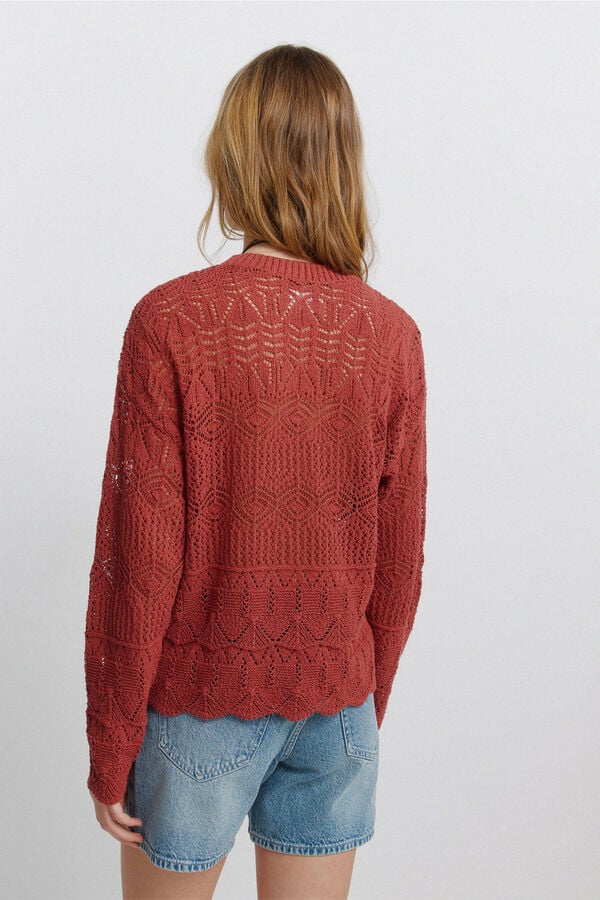 Springfield Pointelle jumper red
