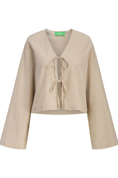 Jack & Jones Blusa seersucker algod&oacute;n