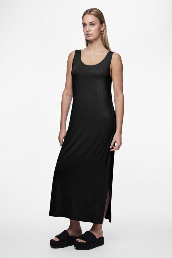 Springfield Midi-Kleid Träger schwarz