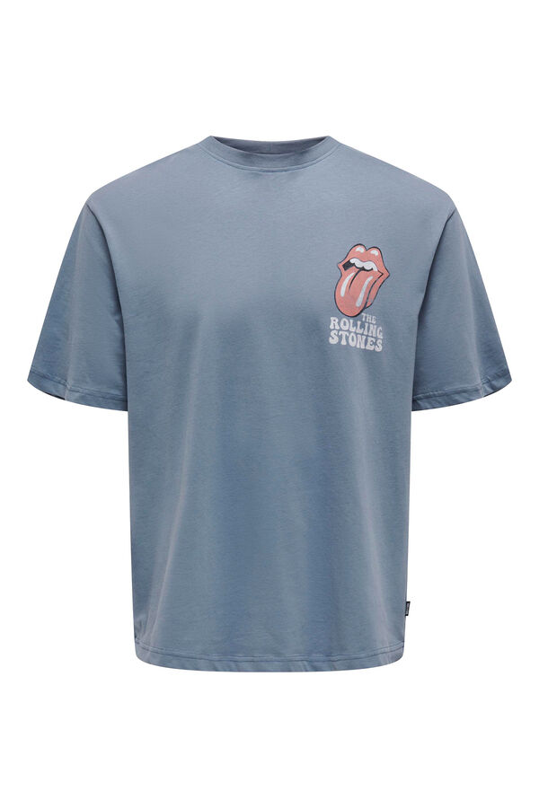Springfield T-shirt Rolling Stones azulado